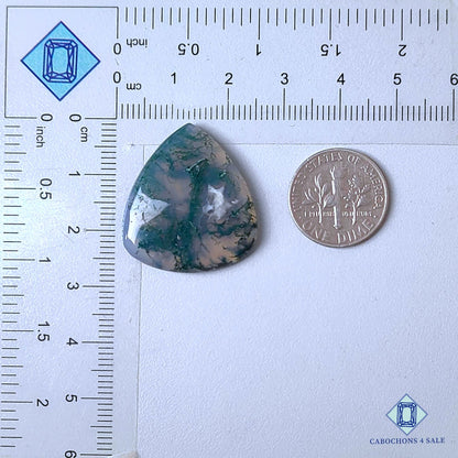 Natural Moss Agate Gemstone  Pear Cabochons 26*24*4mm from USA  available for sale