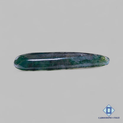 Cabujones de ágata musgosa natural en forma de pera de 35 x 18 x 5 mm, de EE. UU., disponibles para la venta.