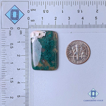 Natural Moss Agate Gemstone Rectangle Cabochons 29*19*4mm from USA available for sale