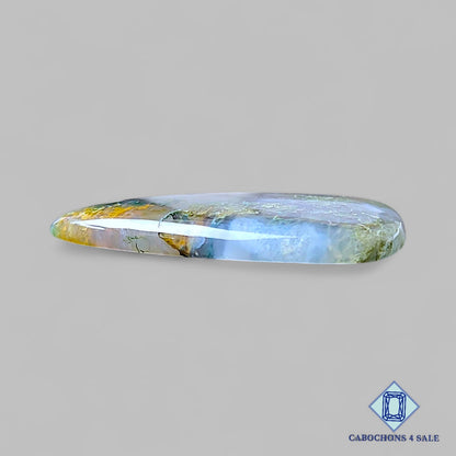 Cabujones de ágata musgosa natural en forma de pera de 36 x 27 x 5 mm, disponibles para la venta en EE. UU.