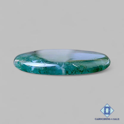 Cabujones redondos de ágata musgosa natural de 27 x 4 mm, disponibles para la venta en EE. UU.