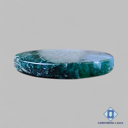 Cabujones redondos de ágata musgosa natural de 20 x 3 mm, disponibles para la venta en EE. UU.