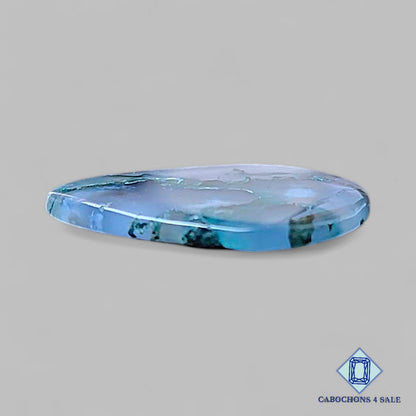 Cabujones de ágata musgosa natural en forma de pera, 19 x 19 x 2 mm, de EE. UU., disponibles para la venta.