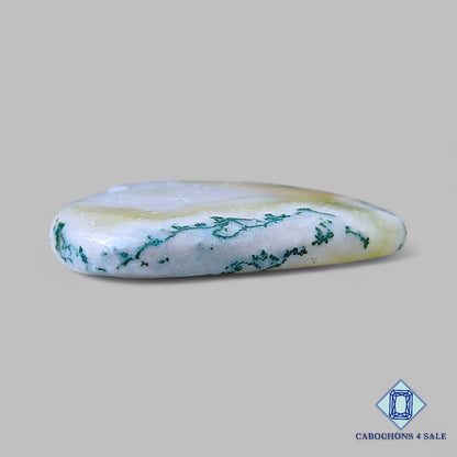 Tallas de corazón de piedra preciosa de ágata musgosa natural de 33 x 37 x 5 mm, procedentes de EE. UU., disponibles para la venta.