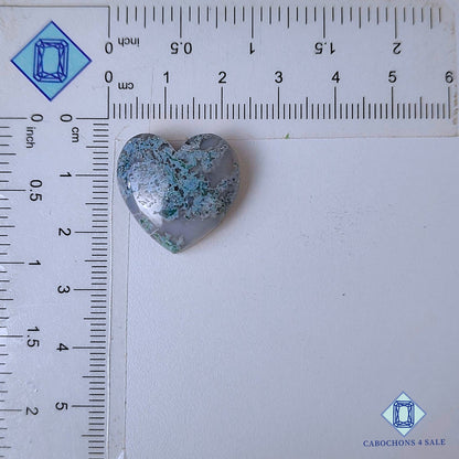 Natural Moss Agate Gemstone  Heart Carvings 20*21*7mm from USA available for sale