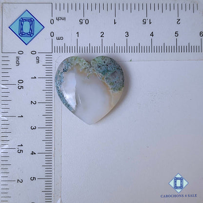 Natural Moss Agate Gemstone  Heart Carvings 27*27*7mm from USA available for sale