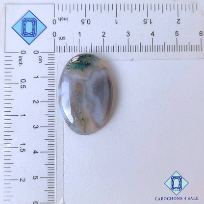 Natural Moss Agate Gemstone  Oval Cabochons 32*22*6mm from USA available for sale