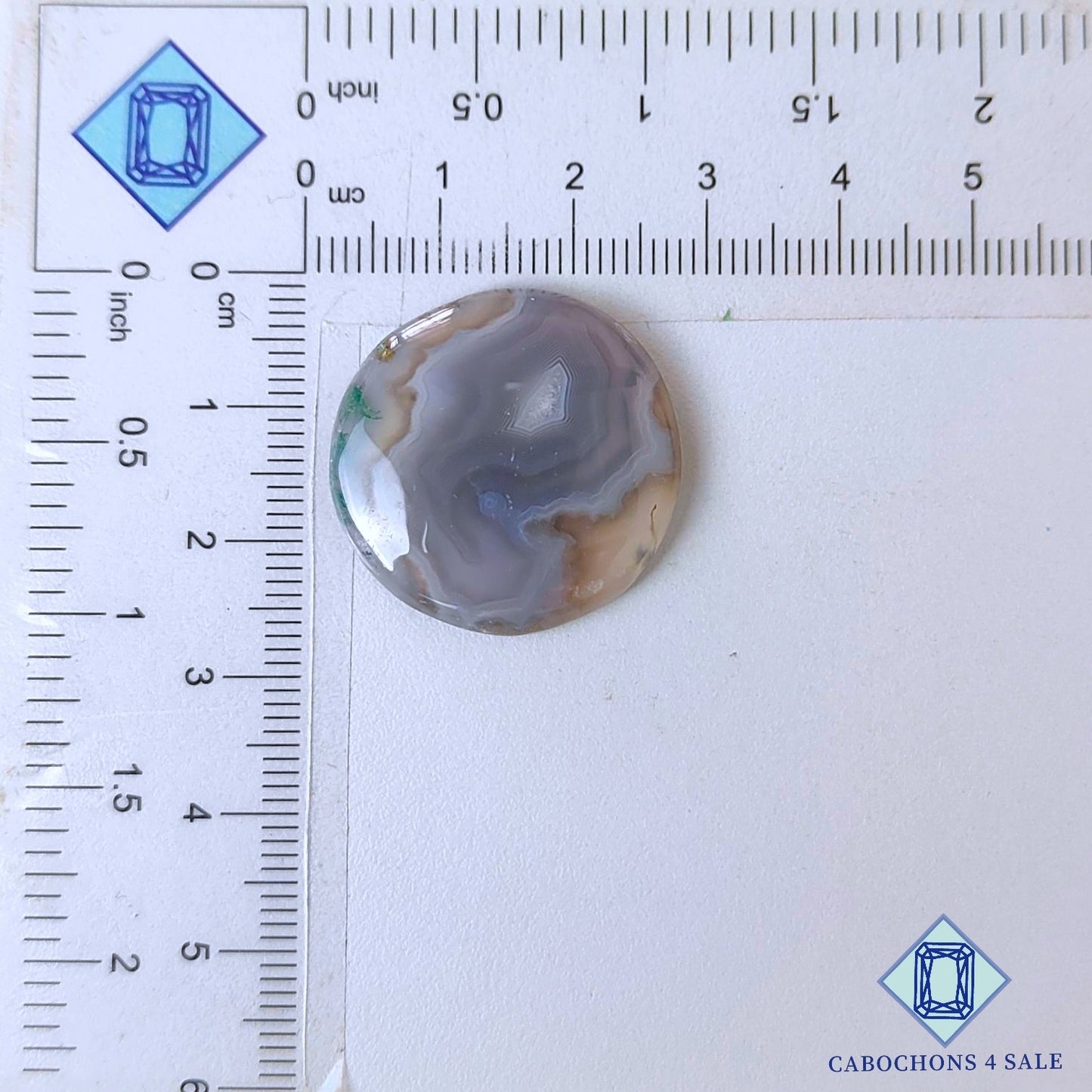 Natural Moss Agate Gemstone  Round Cabochons 25*4mm from USA available for sale