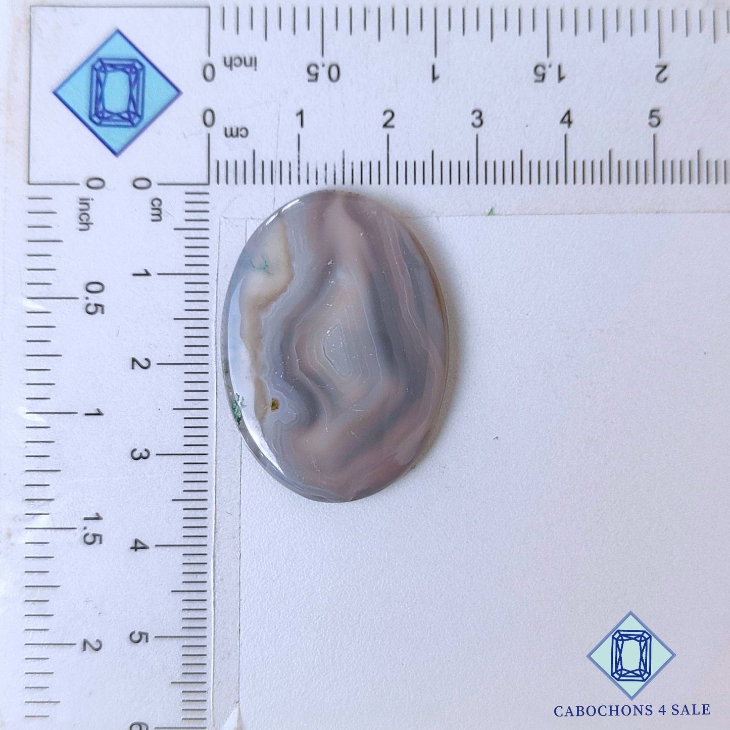 Natural Moss Agate Gemstone  Oval Cabochons 34*25*3mm from USA available for sale