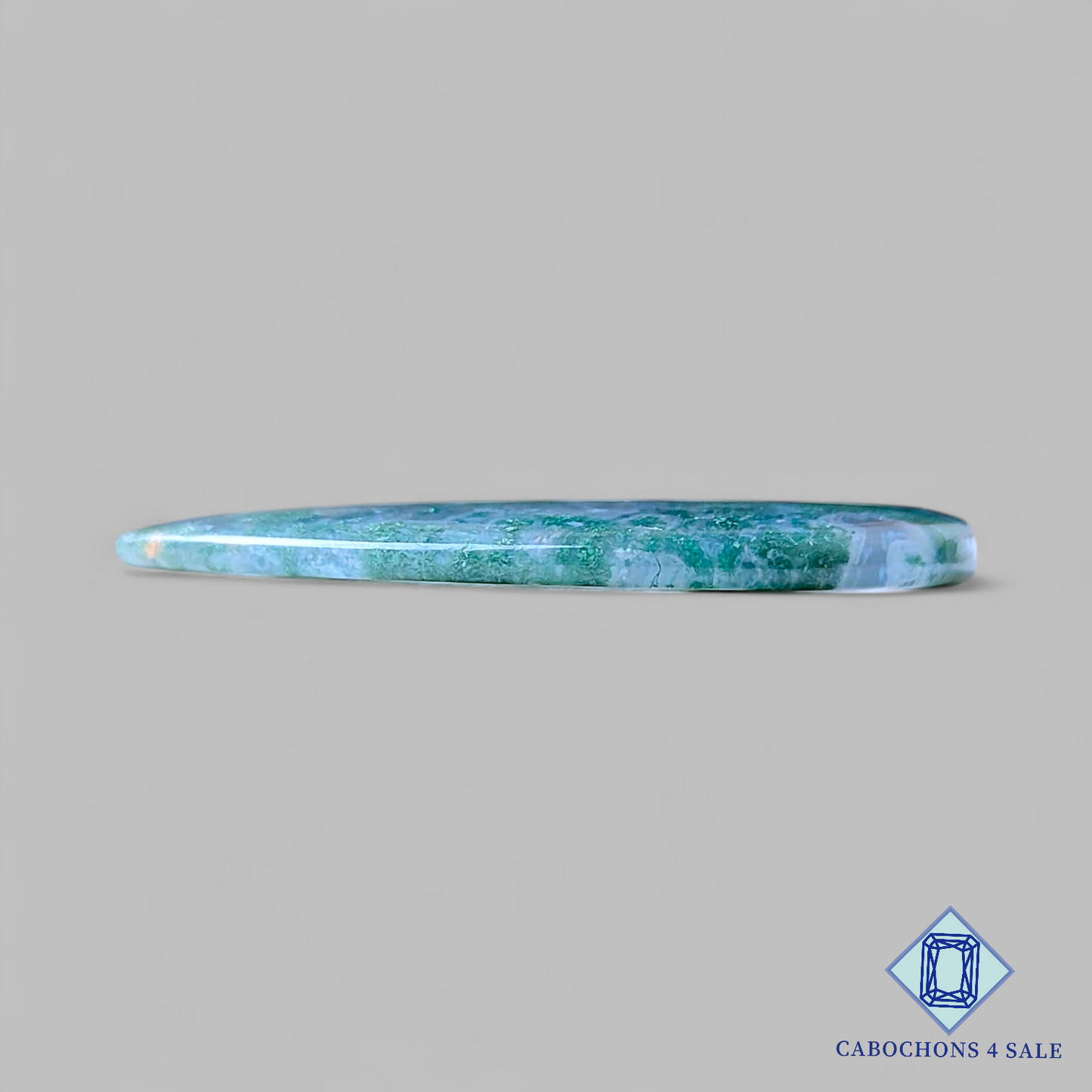 Cabujones de ágata musgosa en forma de pera