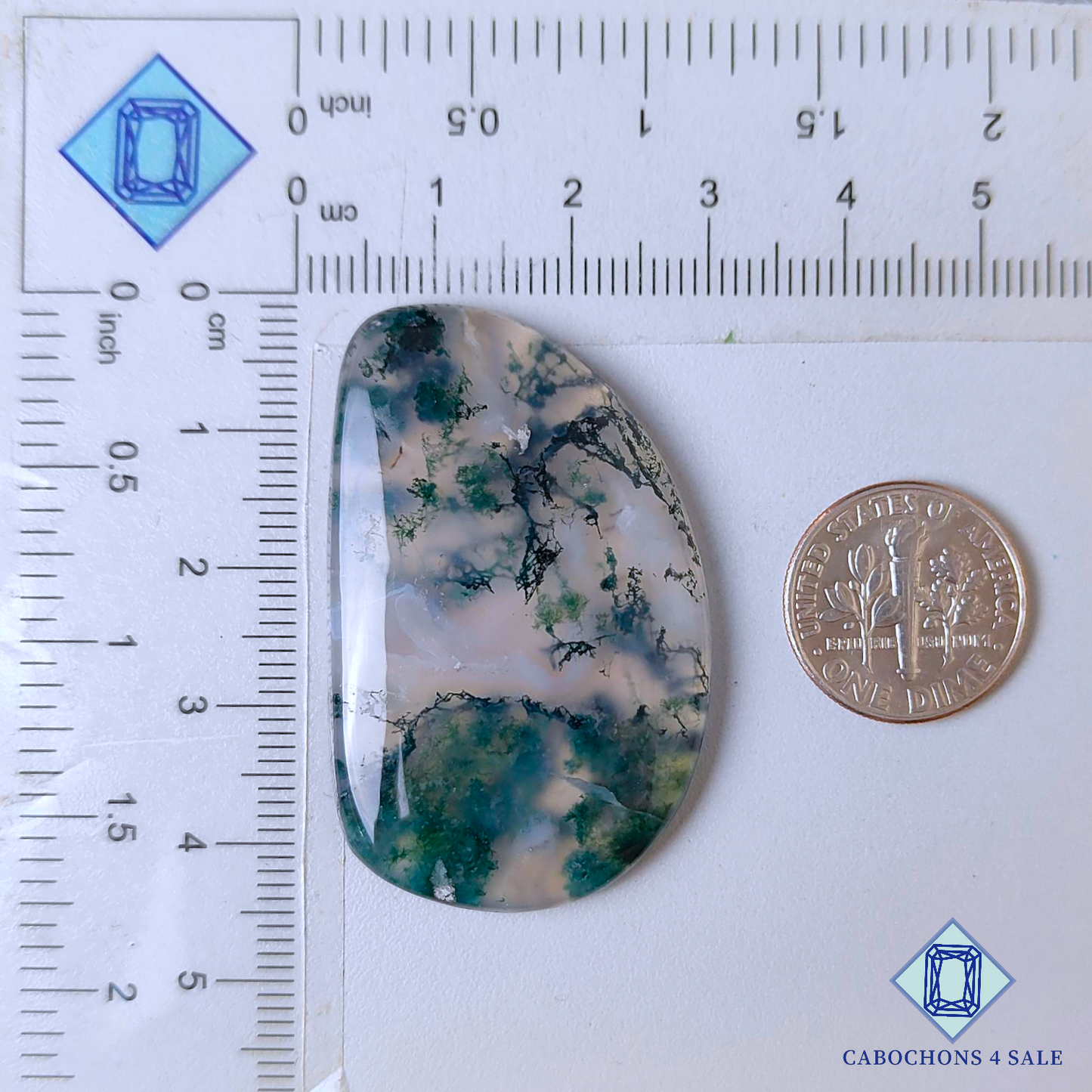 Cabujones de fantasía de ágata musgosa