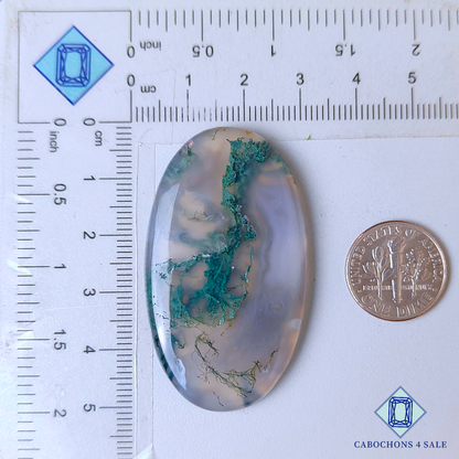 Moss Agate Oval Cabochons