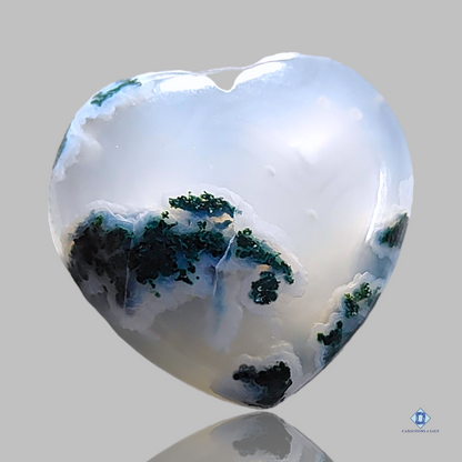 Moss Agate-Heart-Cabochons