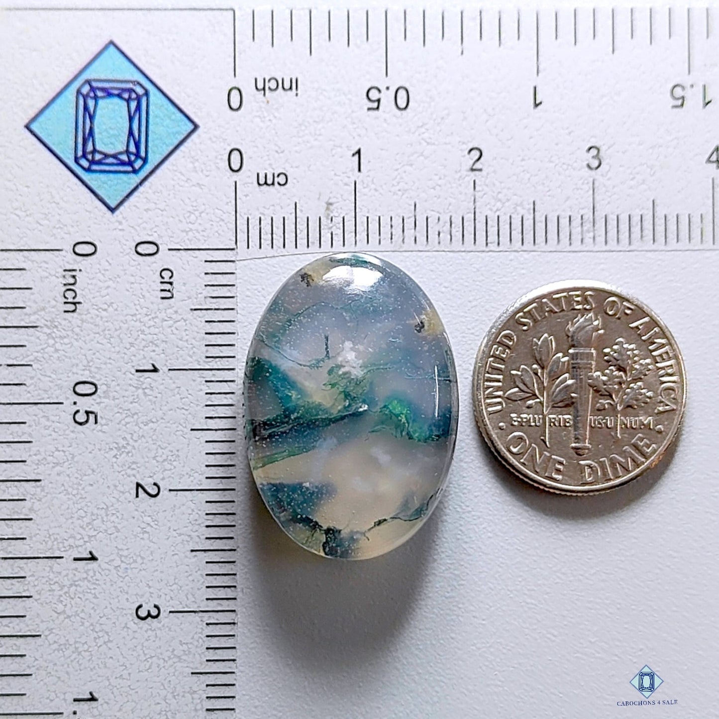 Moss Agate Oval Cabochons