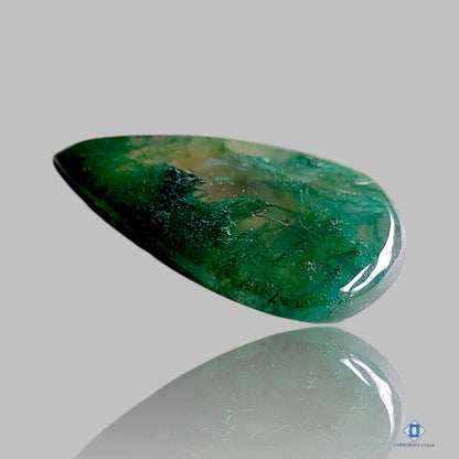 Moss Agate Pear Cabochons