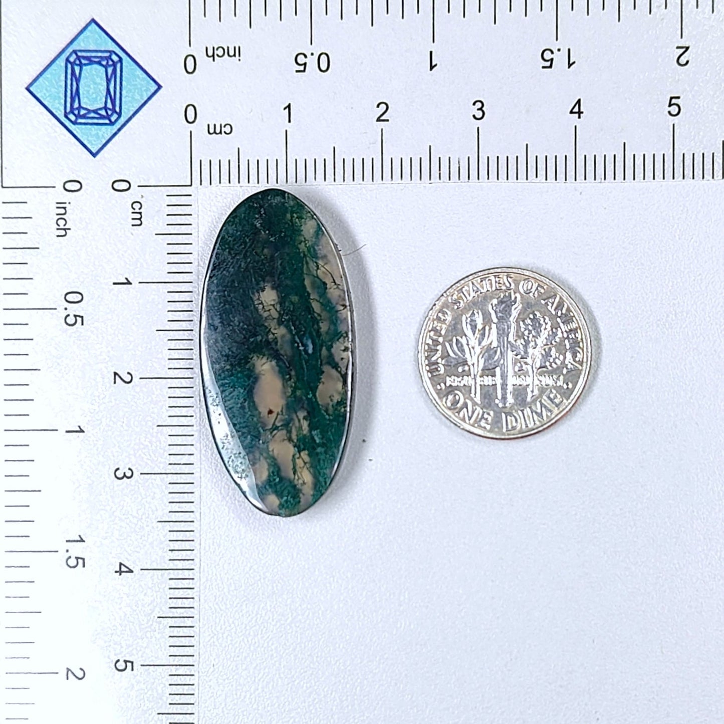 Moss Agate Oval Cabochons