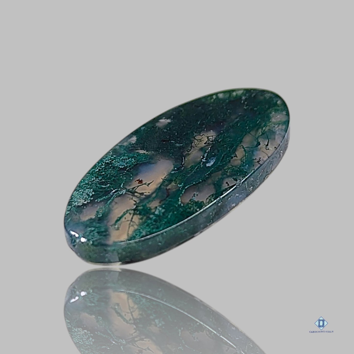 Moss Agate Oval Cabochons