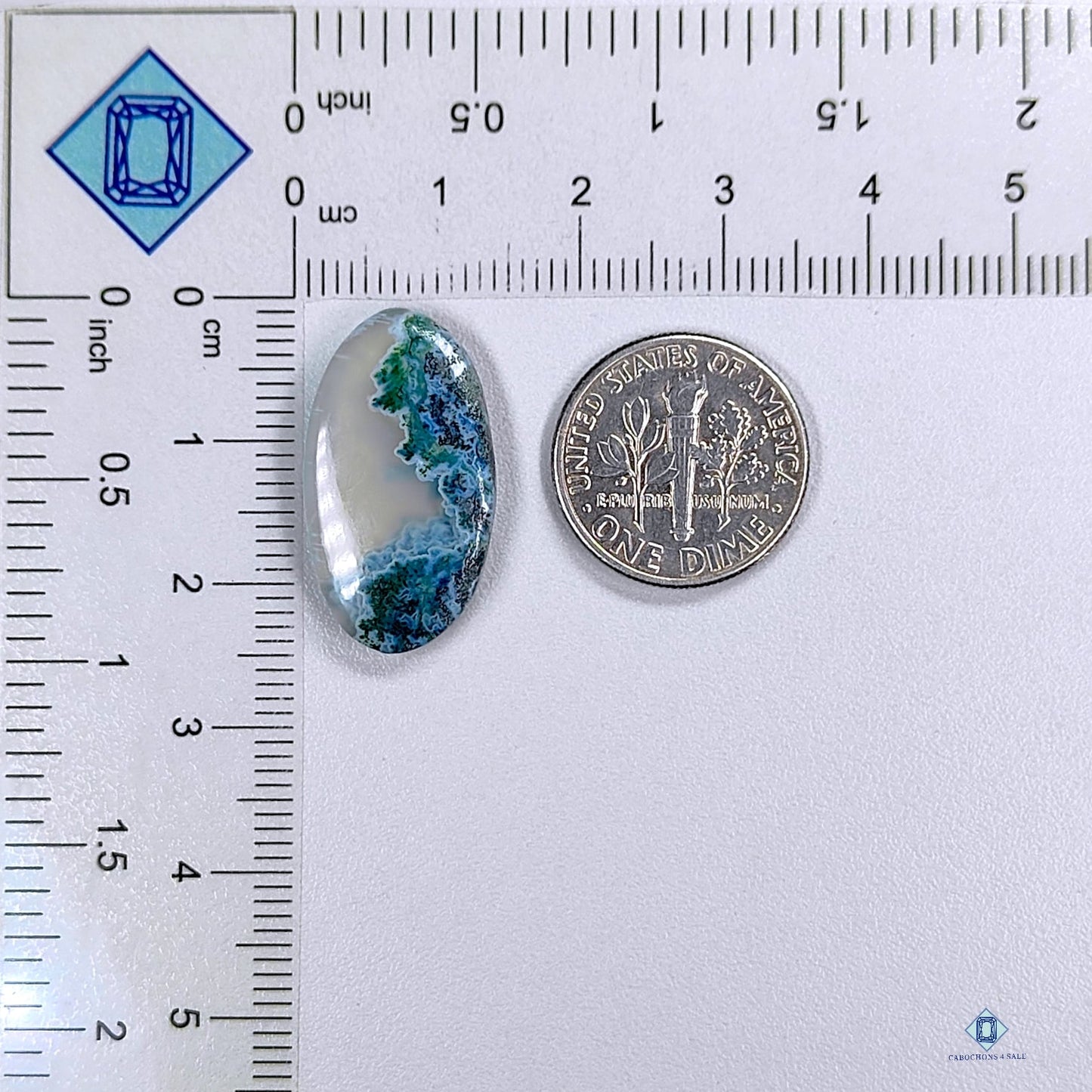 Moss Agate Oval Cabochons