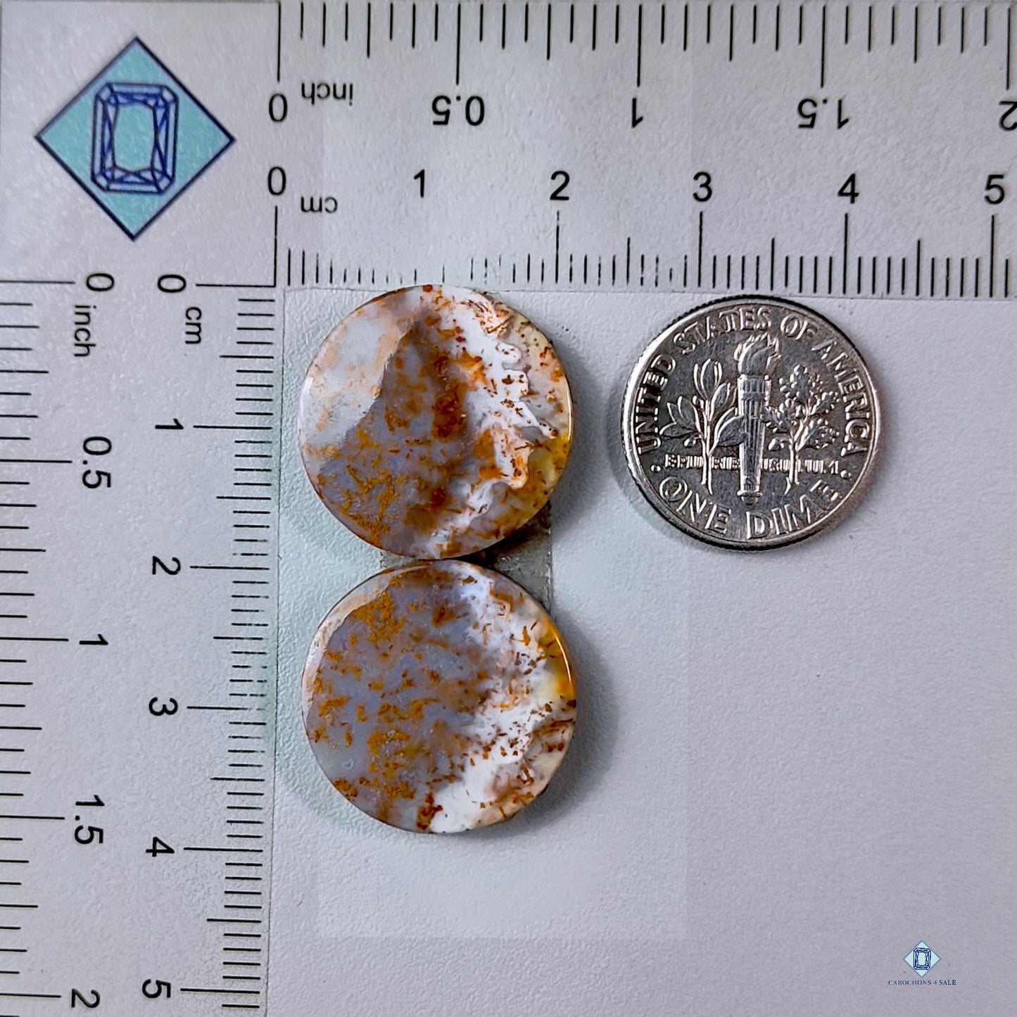 Moss Agate Round Pairs