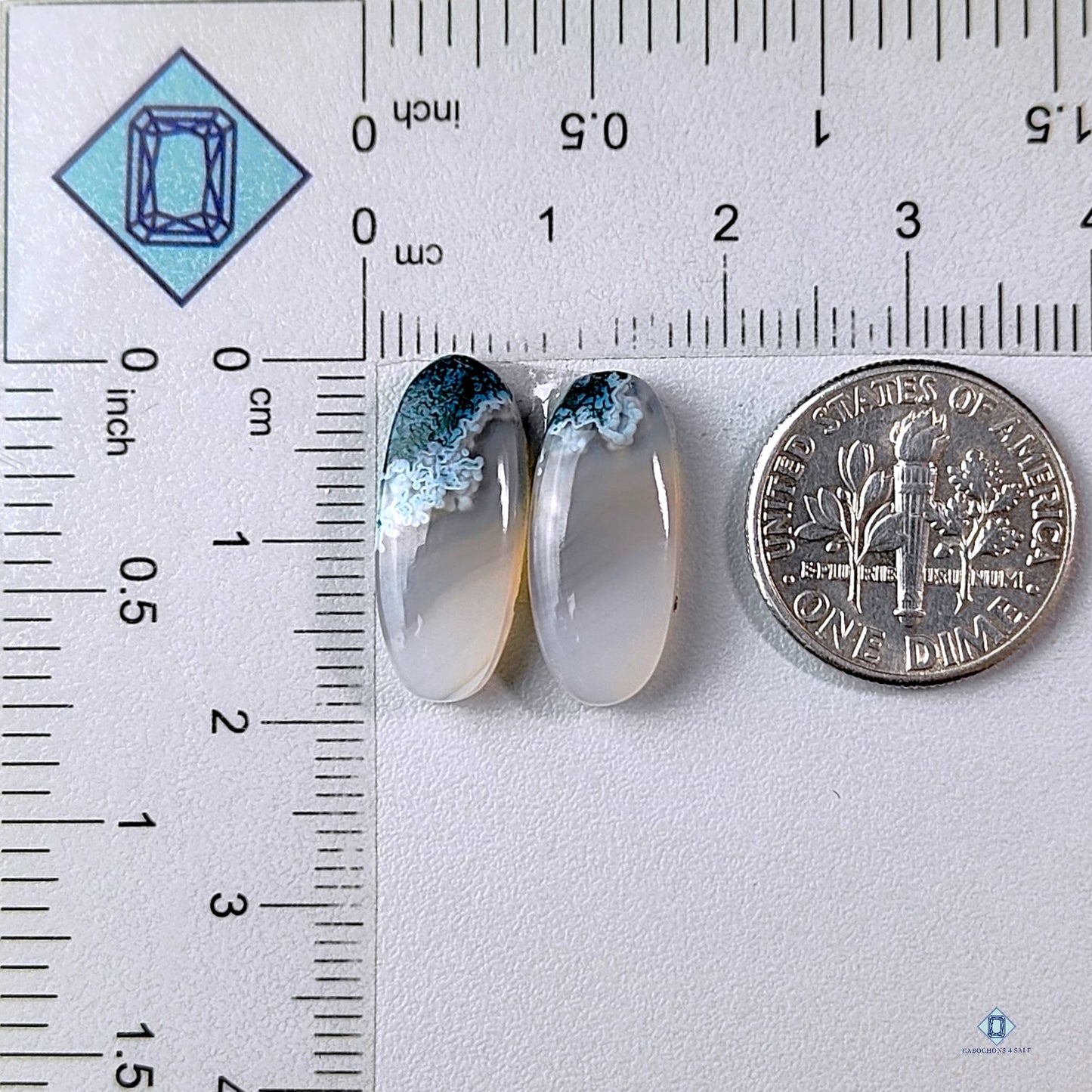 Moss Agate Oval Pairs