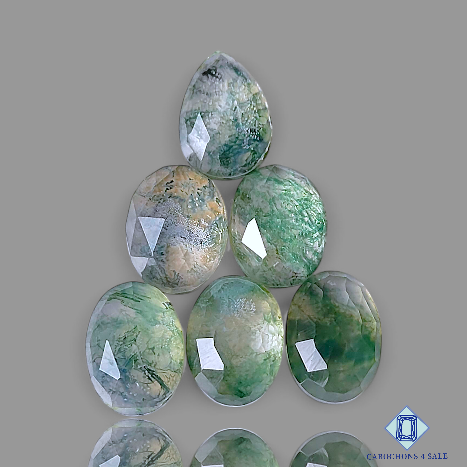 Moss Agate + Crystal Quartz Doublet