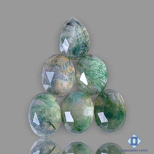 Moss Agate + Crystal Quartz Doublet