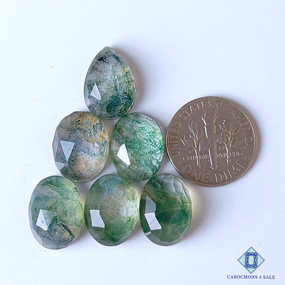 Moss Agate + Crystal Quartz Doublet