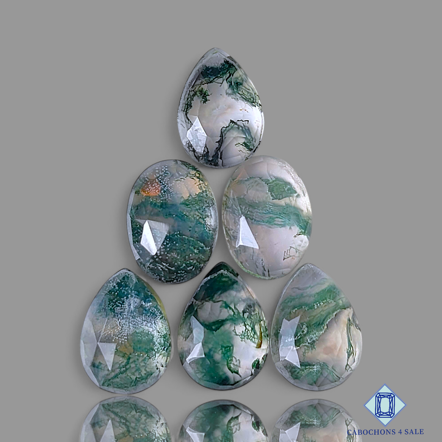 Moss Agate + Crystal Quartz Doublet