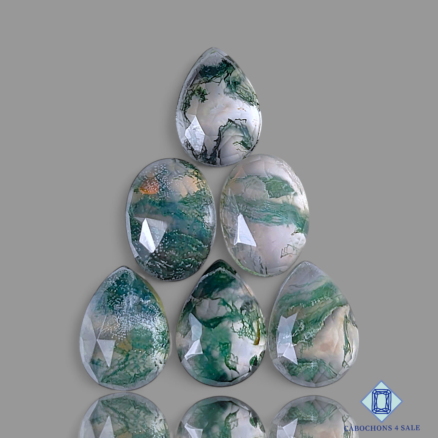 Moss Agate + Crystal Quartz Doublet