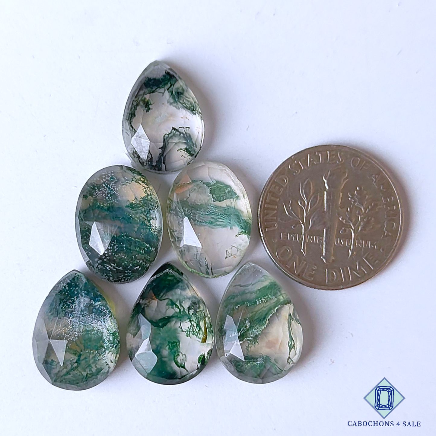 Moss Agate + Crystal Quartz Doublet
