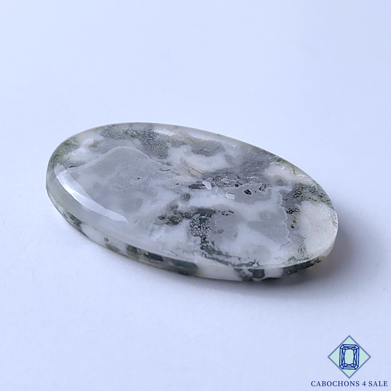 Moss Agate Crystal Quartz Doublet