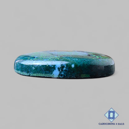 Cabujones ovalados de ópalo azul musgo natural de 31 x 22 x 6 mm, de Perú, disponibles para la venta.