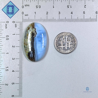 Moss Blue Opal Oval Cabochons