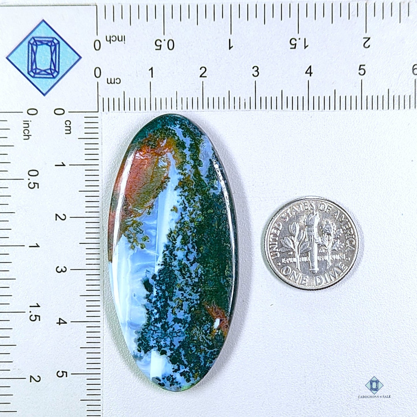 Moss Blue Opal Oval Cabochons