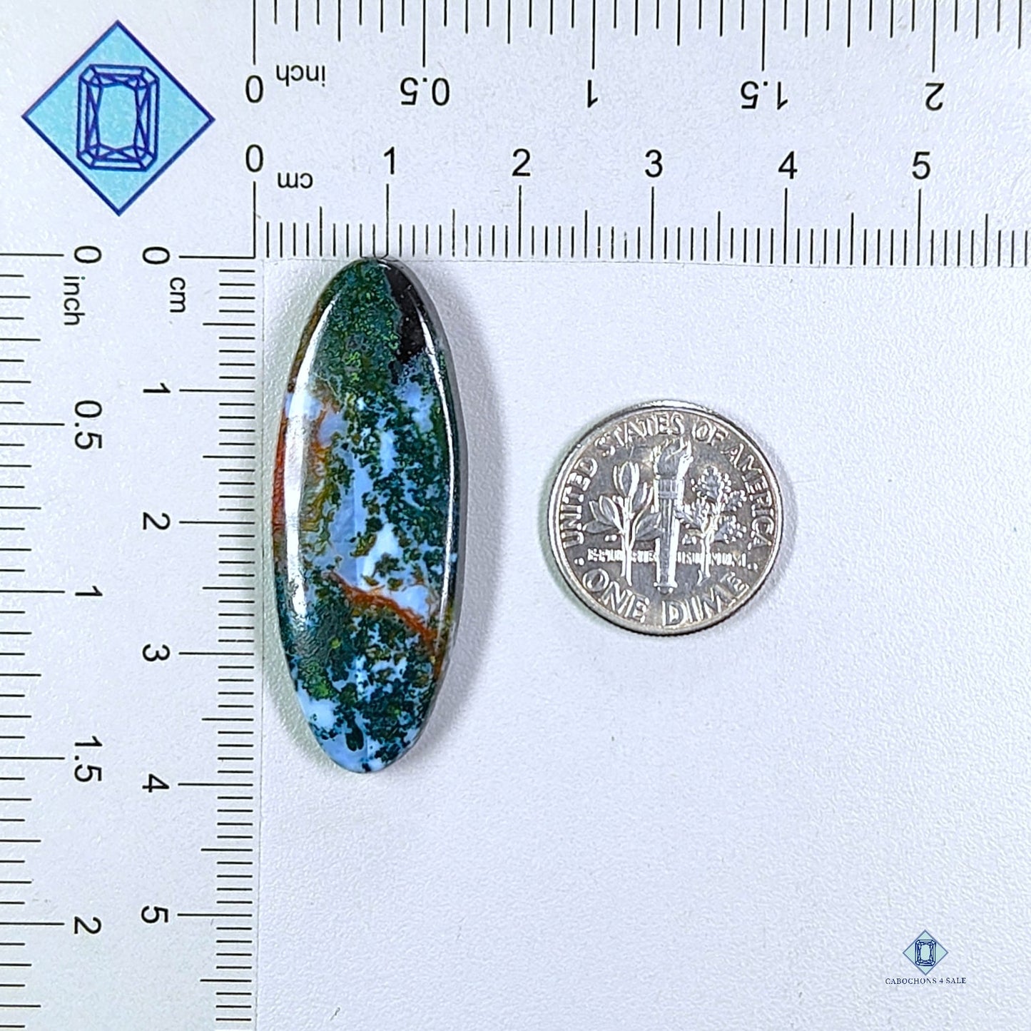 Moss Blue Opal Oval Cabochons