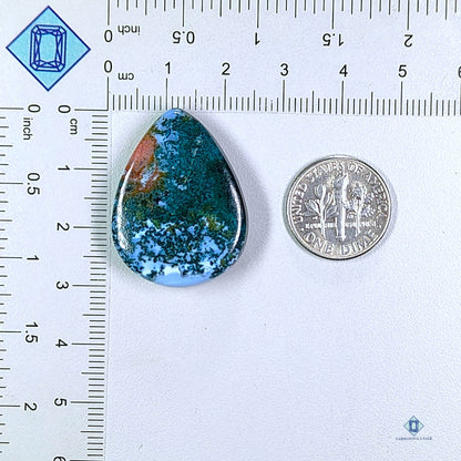 Moss Blue Opal Pear Cabochons