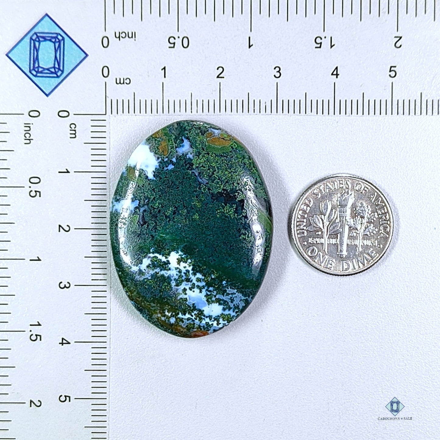 Moss Blue Opal Pear Cabochons