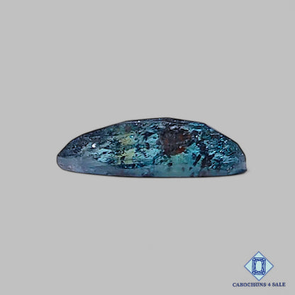 Natural Moss Teal Blue Kyanite Gemstone  Pear Rose Cut 15*7*4mm from Brazil available for sale