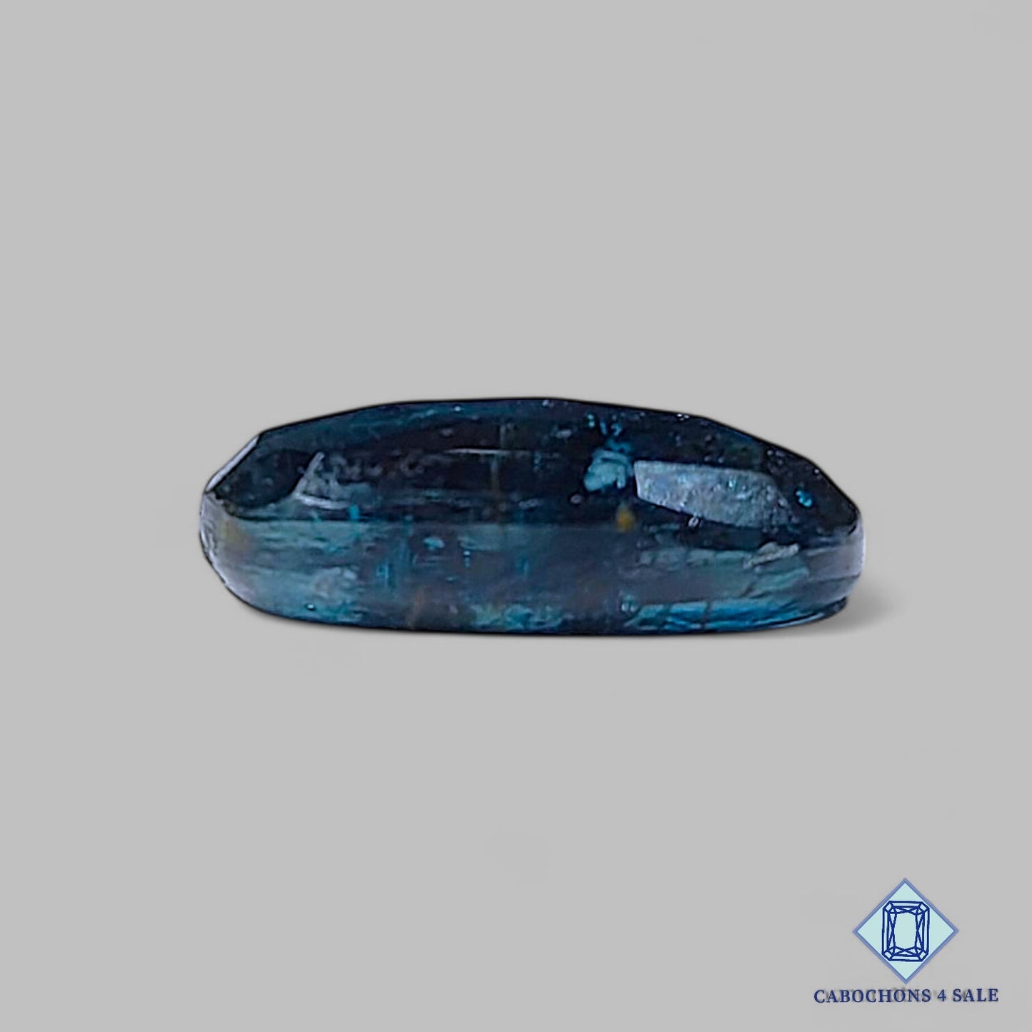 Natural Moss Teal Blue Kyanite Gemstone  Oval Rose Cut 14*9*4mm from Brazil available for sale