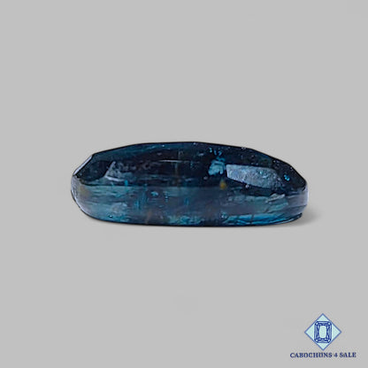 Natural Moss Teal Blue Kyanite Gemstone  Oval Rose Cut 14*9*4mm from Brazil available for sale