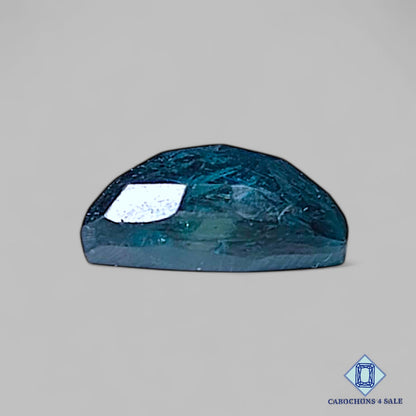 Natural Moss Teal Blue Kyanite Gemstone  Triangle Rose Cut 10*10*4mm from Brazil available for sale