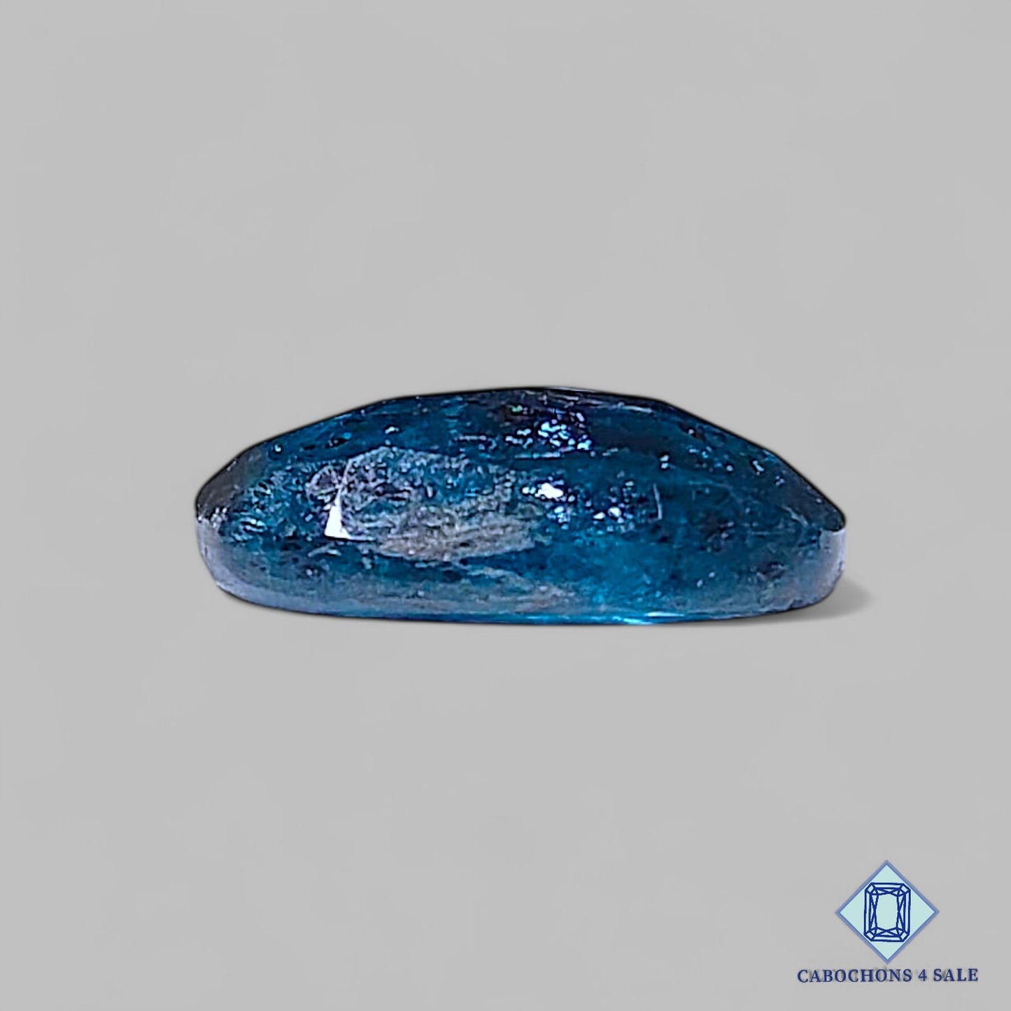 Natural Moss Teal Blue Kyanite Gemstone  Oval Rose Cut 14*10*4mm from Brazil available for sale