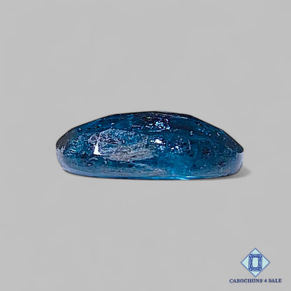 Natural Moss Teal Blue Kyanite Gemstone  Oval Rose Cut 14*10*4mm from Brazil available for sale