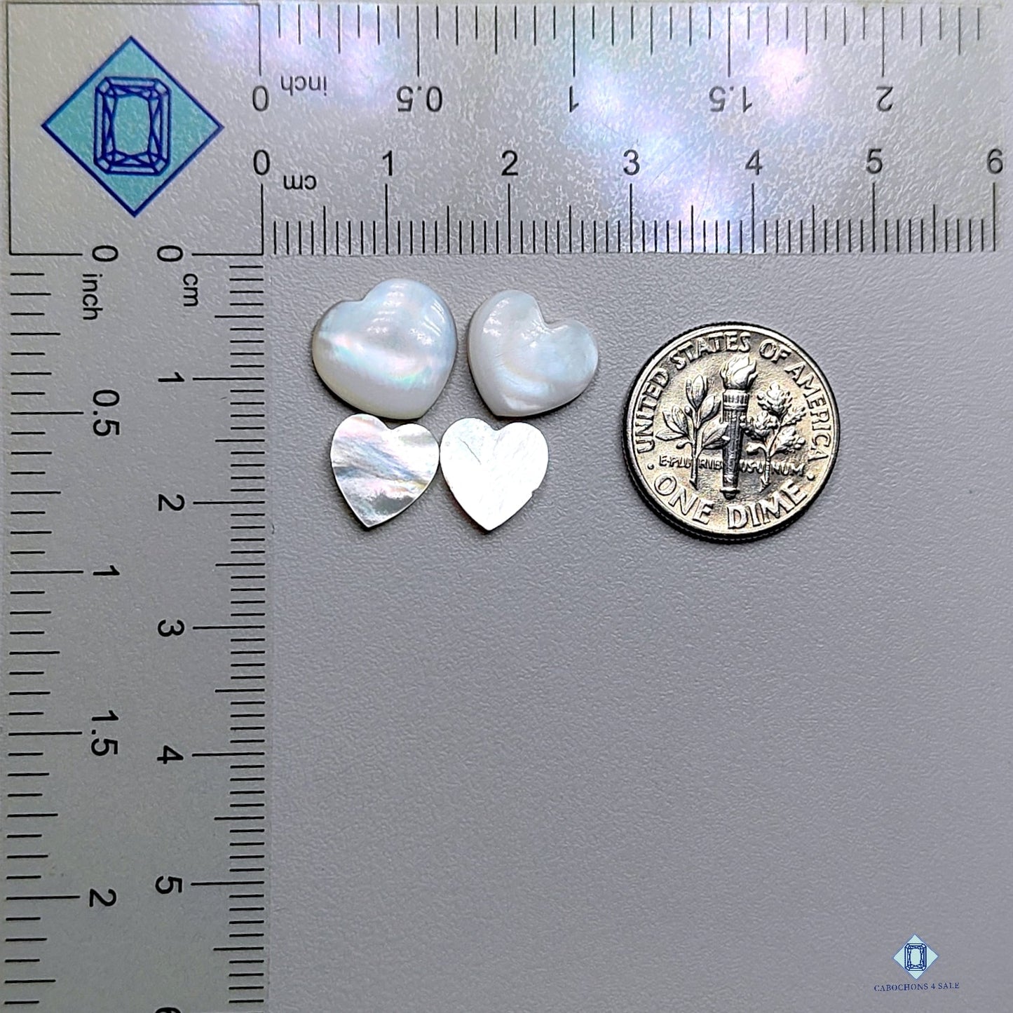 Mother Of Pearl Heart Lots