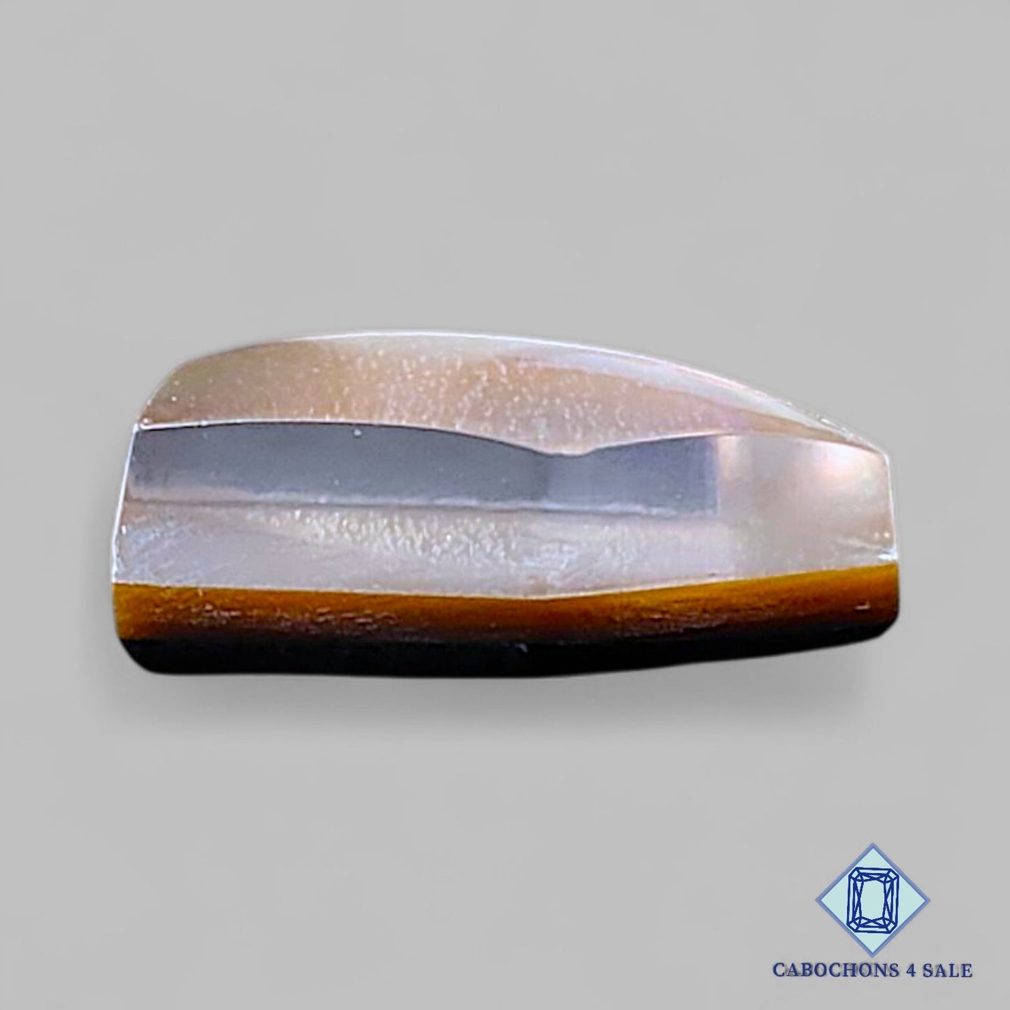 Mother Of Pearl + Crystal Quartz Doublet Gemstone  Pentagon Doublets 16*13*6mm available for sale