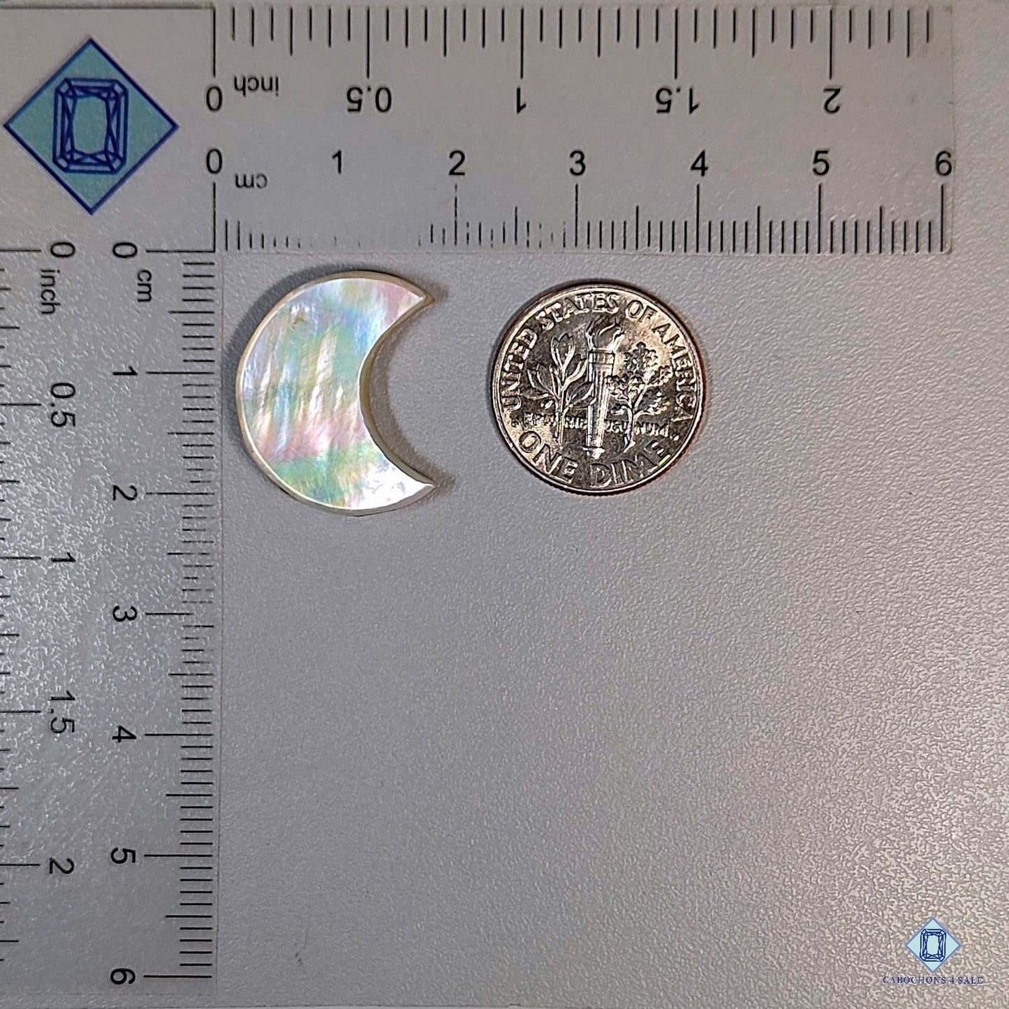 Mother of Pearl Half Moon Carvings