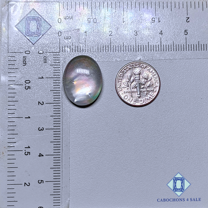 Dobletes ovalados de madreperla + cuarzo cristal