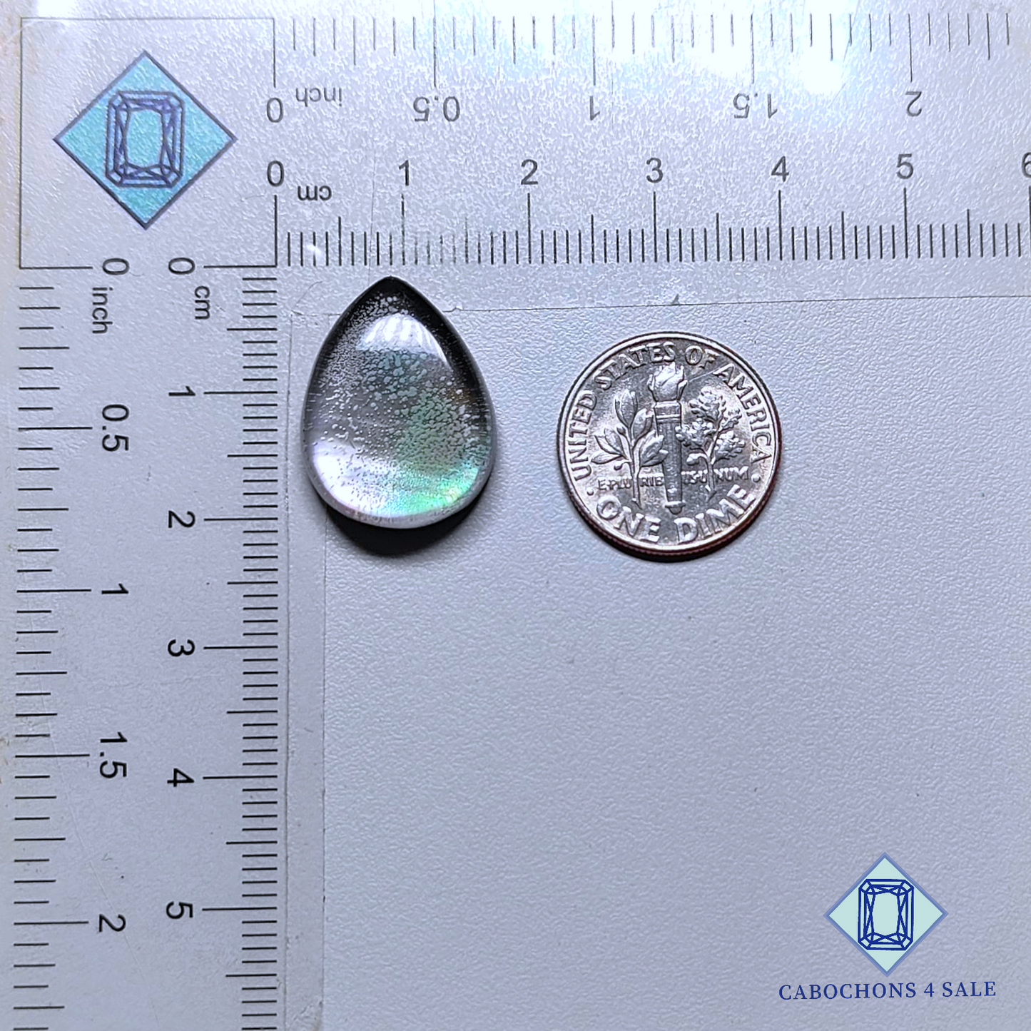 Mother of Pearl + Crystal Quartz Doublet Pear Doublets