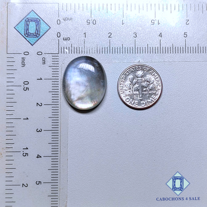 Mother of Pearl + Crystal Quartz Doublet Oval Doublets