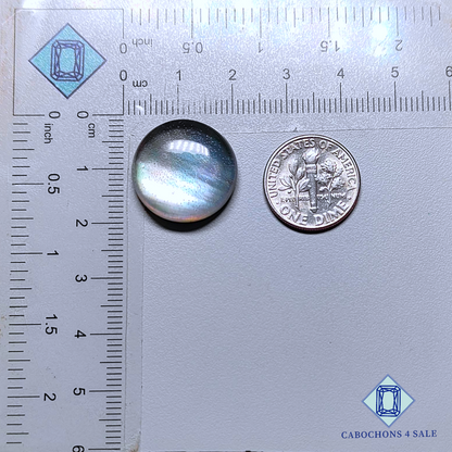 Mother of Pearl + Crystal Quartz Doublet Round Doublets